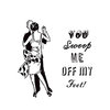 Unity Stamp - Cosmo Cricket Collection - Itty Bitty - Unmounted Rubber Stamp Set - You Sweep Me Off My Feet