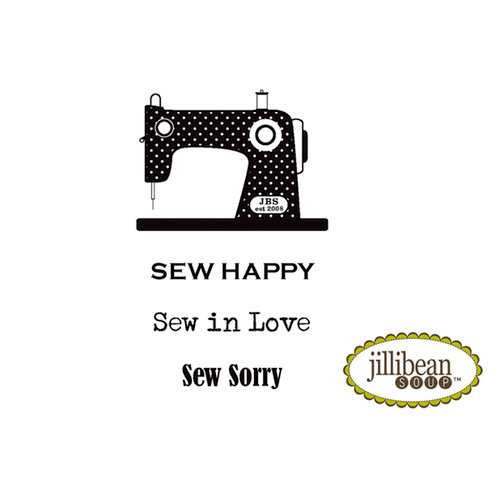 Unity Stamp - Jillibean Soup Collection - Itty Bitty - Unmounted Rubber Stamp - Sew.Sew.Sew.