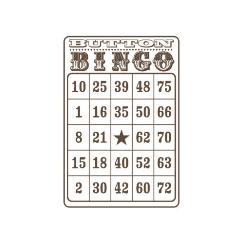 Unity Stamp - Jillibean Soup Collection - Itty Bitty - Unmounted Rubber Stamp - Button Bingo
