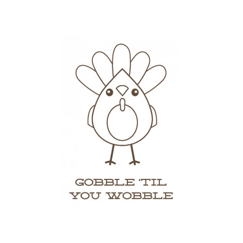 Unity Stamp - Jillibean Soup Collection - Itty Bitty - Unmounted Rubber Stamp - Gobble