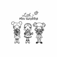Unity Stamp - My Little Shoebox Collection - Itty Bitty - Unmounted Rubber Stamp - Little Miss Sunshine