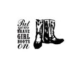 Unity Stamp - Melody Ross Collection - Itty Bitty - Unmounted Rubber Stamp - Brave Boots
