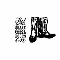 Unity Stamp - Melody Ross Collection - Itty Bitty - Unmounted Rubber Stamp - Brave Boots