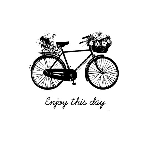 Unity Stamp - Melody Ross Collection - Itty Bitty - Unmounted Rubber Stamp - Enjoy this Day