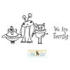 Unity Stamp - Nikki Sivils Collection - Itty Bitty - Unmounted Rubber Stamp - We are Family