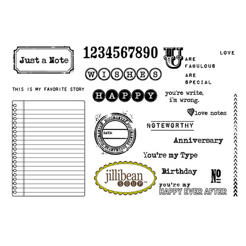 Unity Stamp - Jillibean Soup Collection - Unmounted Rubber Stamp - Sweet and Sour Soup