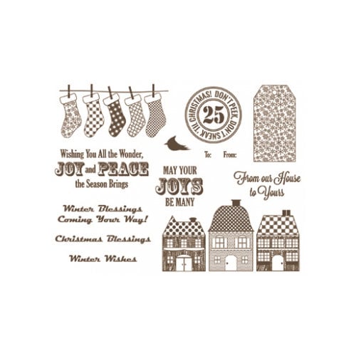 Unity Stamp - Jillibean Soup Collection - Unmounted Rubber Stamp - Winter Tortellini