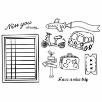 Unity Stamp - My Little Shoebox Collection - Unmounted Rubber Stamp - A Little Destination