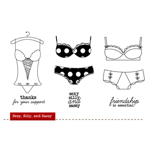 Unity Stamp - Unity Artista Collection - Unmounted Rubber Stamp Set - Sexy, Silly, and Sassy