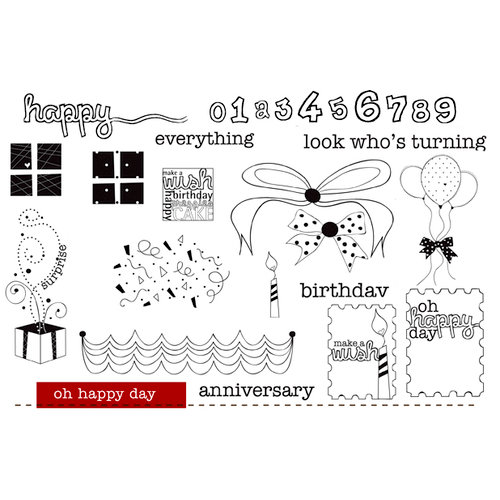 Unity Stamp - Unity Artista Collection - Unmounted Rubber Stamp Set - Oh Happy Day
