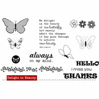 Unity Stamp - Unmounted Rubber Stamp - Delight in Beauty