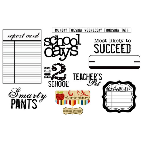 Unity Stamp - Simple Stories Collection - Unmounted Rubber Stamp - Smarty Pants