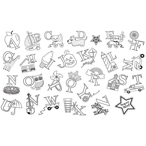 Unity Stamp - Unmounted Rubber Stamp - A to Z Alphabet