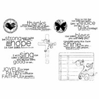 Unity Stamp - Unity Artista Collection - Unmounted Rubber Stamp Set - Faith