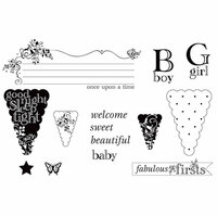 Unity Stamp - Unity Artista Collection - Unmounted Rubber Stamp Set - Welcome Baby