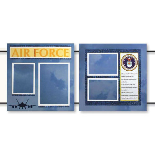 Uniformed Scrapbooks of America - 12 x 12 Page Kit - Air Force