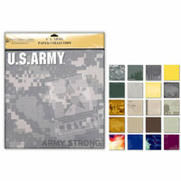 Uniformed Scrapbooks of America - 12 x 12 Paper Pack - U.S. Army