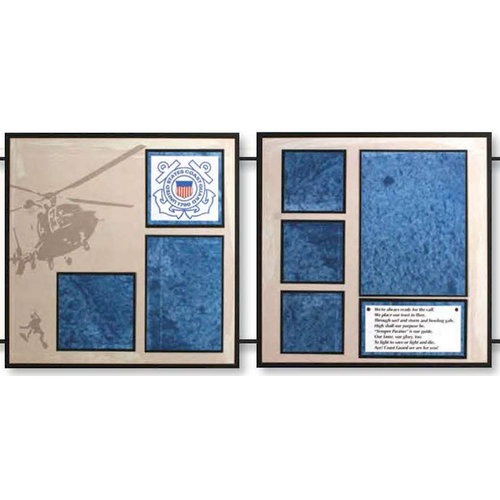 Uniformed Scrapbooks of America - 12 x 12 Page Kit - Coast Guard
