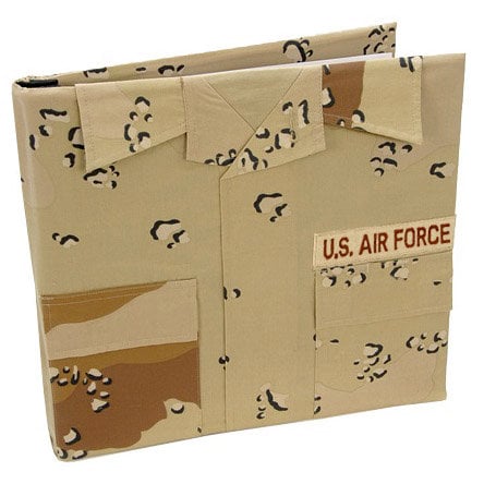 Uniformed Scrapbooks of America - 12 x 12 Postbound Album - Military Uniform Cover - Air Force - Desert Battle Dress