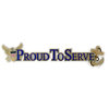 Uniformed Scrapbooks of America - 3 Dimensional Die Cut - Proud to Serve Title - Navy