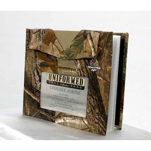 Uniformed Scrapbooks of America - Outdoorsman Collection - Real Tree 8 x 8 Photo and Keepsake Album - AP Pattern