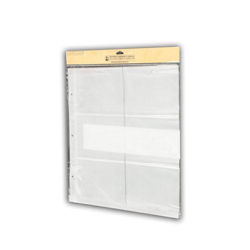 Uniformed Scrapbooks of America - 12 x 12 Postbound Page Protectors - Holds Six 4 x 6 Photos - 10 Pack