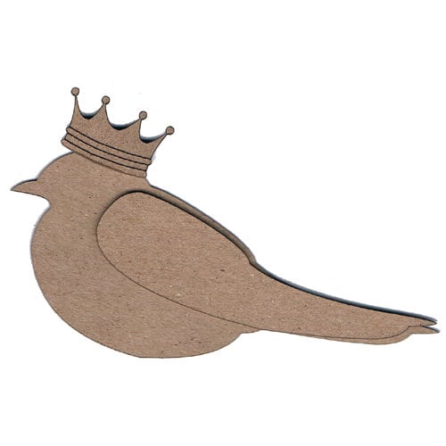 Leaky Shed Studio - Chipboard Shapes - Barn Swallow with Crown
