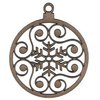 Leaky Shed Studio - Chipboard Shapes - Snowflake Scroll Christmas Ornament