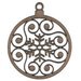 Leaky Shed Studio - Chipboard Shapes - Snowflake Scroll Christmas Ornament
