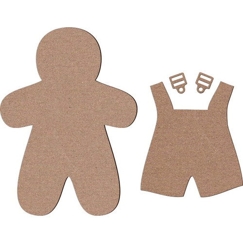 Leaky Shed Studio - Chipboard Shapes - Gingerbread Boy with Jumper