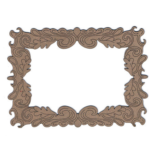 Leaky Shed Studio - Chipboard Shapes - Blowing Leaves Rectangular Frame