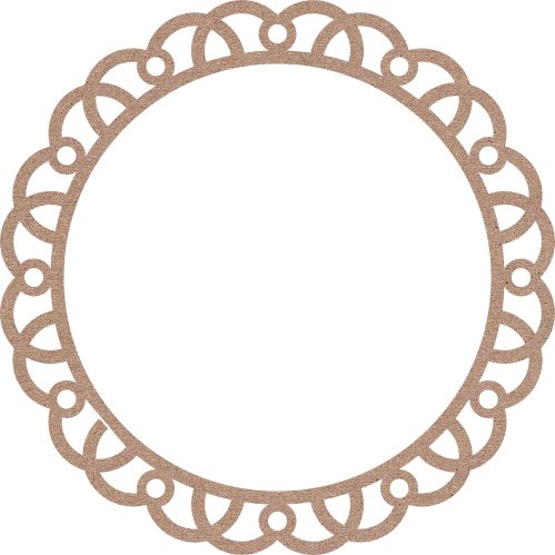 Leaky Shed Studio - Chipboard Shapes - 6 Inch Circle Arch Doily