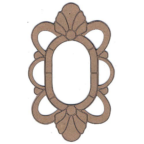 Leaky Shed Studio - Chipboard Shapes - Art Deco Oval Frame
