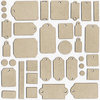 Unique Pages - Chipboard Tags Set - Assorted Sizes