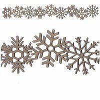Leaky Shed Studio - Chipboard Shapes - Christmas - Snowflake Border Chip - Small