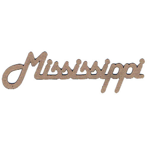 Leaky Shed Studio - Chipboard Words - Mississippi