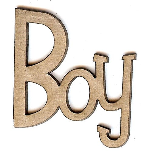 Unique Pages - Family Collection - Chipboard Words - Boy