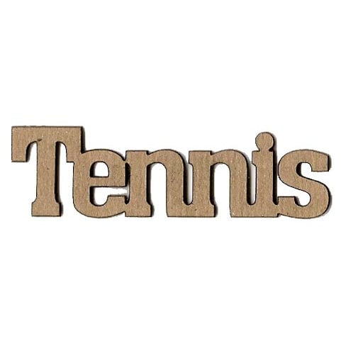 Leaky Shed Studio - Sport Collection - Chipboard Words - Tennis