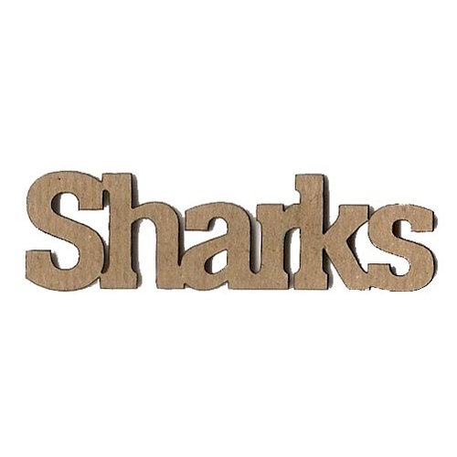 Leaky Shed Studio - Mascot Collection - Chipboard Words - Sharks