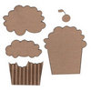 Leaky Shed Studio - Chipboard Shapes - Cupcake