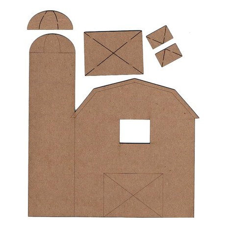 Leaky Shed Studio - Chipboard Shapes - Barn