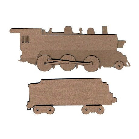 Leaky Shed Studio - Chipboard Shapes - Steam Train