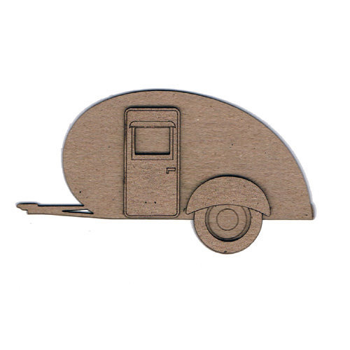 Leaky Shed Studio - Chipboard Shapes - Airstream Camper Trailer