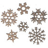 Leaky Shed Studio - Chipboard Shapes - Six Snowflakes