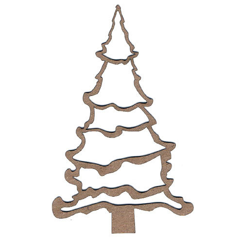 Leaky Shed Studio - Chipboard Shapes - Merry Christmas Tree - Large