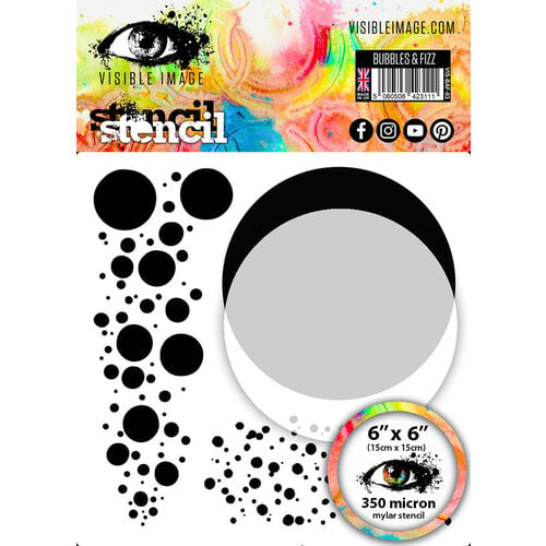 Visible Image - 6 x 6 Stencil - Bubbles and Fizz
