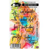 Visible Image - Clear Photopolymer Stamps - Best Birthday Ever