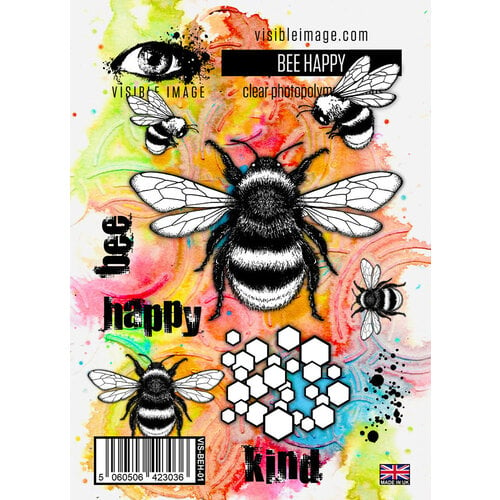 Visible Image - Clear Photopolymer Stamps - Bee Happy