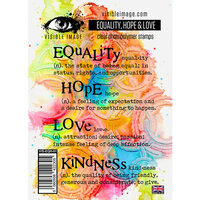 Visible Image - Clear Photopolymer Stamps - Equality Hope and Love