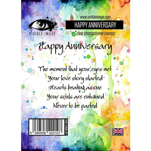 Visible Image - Clear Photopolymer Stamps - Happy Anniversary